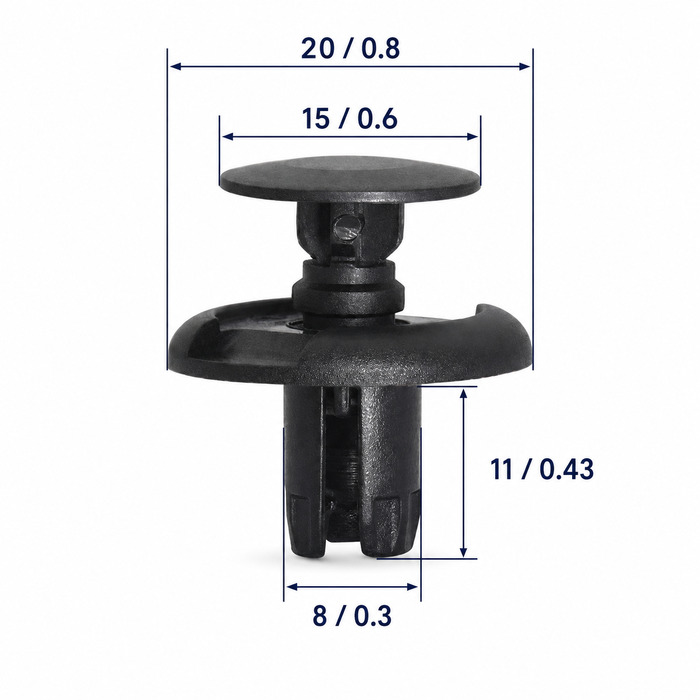 Клипса пластиковая для Acura, Honda, Hyundai, Kia, Mitsubishi ОЕМ: 11519949, 91512SX0003, MU000319, MR220501. (подкрылки, брызговики, бампер, отделка). Клипса пластиковая для Acura, Honda, Hyundai, Kia, Mitsubishi ОЕМ: 11519949, 91512SX0003, MU000319, MR220501. (подкрылки, брызговики, бампер, отделка).