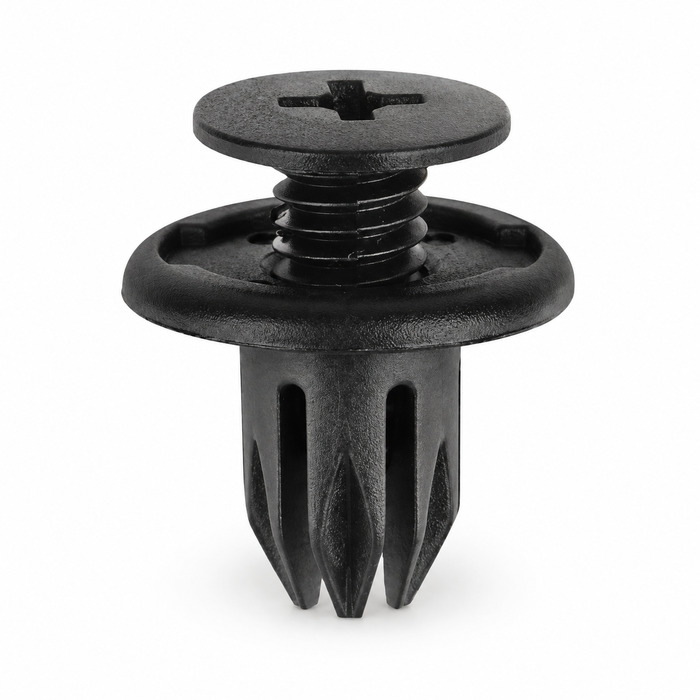 Клипса пластиковая для Acura, Chevrolet, Daewoo, GM, Honda, Opel, Ssang Yong ОЕМ: 91503SP0003, 94530623, 0940909302, 7887508000, 57728AC060, 940909303. (подкрылки, брызговики, бампер, молдинги, защита, пороги).